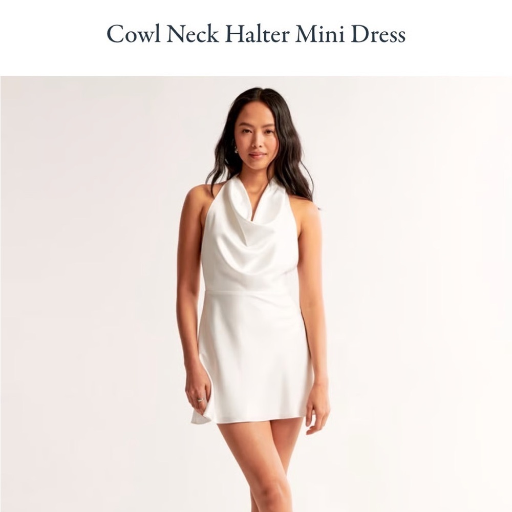 Abercrombie & Fitch Cream Halter Dress Women’s Size XL